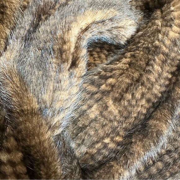 Unbranded Natural Brown Knitted Mink Stole Wrap Scarf - Picture 10 of 16
